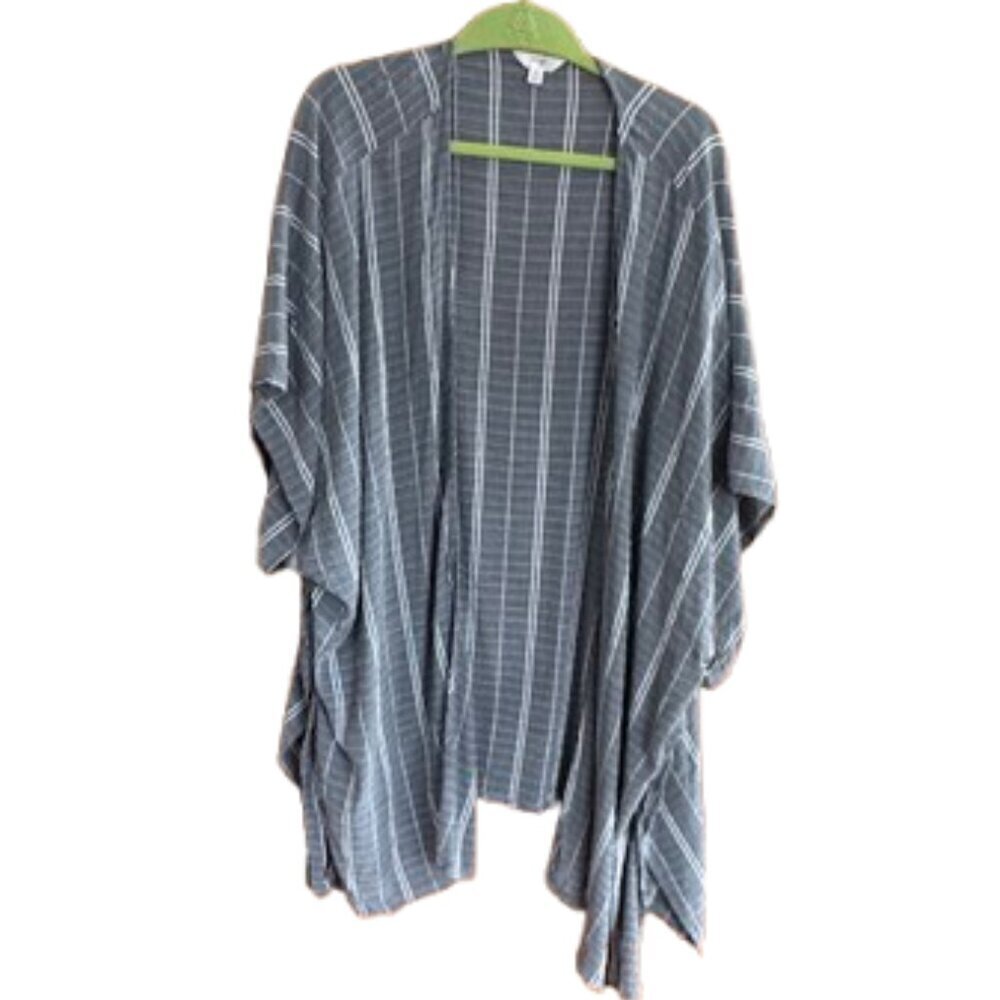 Terra & Sky Plus Cover Up, Grey with Short Kimono Sleeves Size 0X (14W) NWOT - Picture 1 of 3